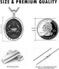 wholesale 925 Sterling Silver Cancer Zodiac Pendant Necklace with Crab Design and Constellation Engraving (Length: 24)-0-4