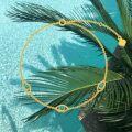 wholesale 14K Gold Turquoise Evil Eye Chain Anklet for Women - 7 Inches s for Wife and Mom-0-5