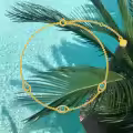 wholesale 14K Gold Turquoise Evil Eye Chain Anklets Wholesale for Women - 7 Inches s for Wife and Mom-0-5