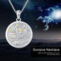 wholesale Sterling Silver Unisex Zodiac Necklace Constellation Pendant Horoscope Jewelry Gift-0-4