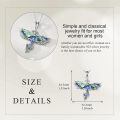 wholesale 925 Sterling Silver Abalone Shell Phoenix Pendant Necklace for Women-0-4
