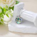 wholesale 925 Sterling Silver Libra Zodiac Sign Abalone Shell & Natural Cubic Zirconias Pendant Necklace for Women Girls s (Libra)-0-1