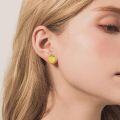 wholesale 925 Sterling Silver Yellow Lemon Fruit Stud Earrings-0-1