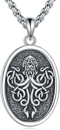 wholesale 925 Sterling Silver Tree of Life Necklace Norse Pendant Viking Symbol Jewelry for Men & Women -Celtic Octopus