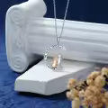 TOUPOP Silver Moon Necklace For Sister-0-3
