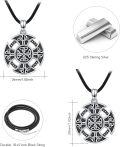 wholesale 925 Sterling Silver Celtic Knot Viking Pendant with Black Onyx Gemstone Necklace for Men & Women s-0-4