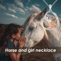 wholesale 925 Sterling Silver Heart-Shaped Unicorn and Girl Pendant Necklace with I Love You Forever Engraving for Women-0-5