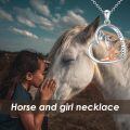 wholesale 925 Sterling Silver Heart Necklace With Horse And Fairy Pendant-0-5