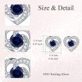 wholesale 925 Sterling Silver Birthstone Heart Stud Earrings Jewelry Gifts for Women-0-27
