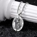 wholesale 925 Sterling Silver  Saint Peregrine Medal Pendant Necklace for Women-0-2
