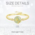 wholesale 925 Sterling Silver Hummingbird Nephrite Jade Bracelet 14k Gold Plated Zircon Accent-0-5