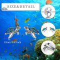 wholesale 925 Sterling Silver Turtle Stud Earrings Animal Lovers s for Women-0-4
