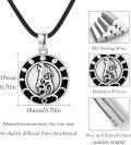 wholesale 925 Sterling Silver Round Wolf Photo Frame Pendant Necklaces for Women Men s-0-5