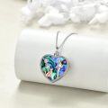 wholesale TOUPOP Dog Cremation Gifts Sterling Silver Heart Dog Urn Necklace For Ashes With Abalone Shell Memorial Keepsake Cremation Jewelry Gifts For Women Dog Lovers -0-3