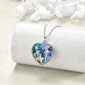 TOUPOP Sterling Silver Abalone Dog Cremation Urn Necklace For Ashes-0-3
