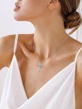 wholesale 925 Sterling Silver Heart Opal Wings Cross Pendant Infinity Necklace-0-1