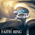 wholesale 925 Sterling Silver Cross Opal Faith Ring-0-3