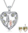wholesale Heart Locket Necklace 925 Sterling Silver That Holds Pictures Photo Locket Jewelry Christmas Gifts For Women -0-0