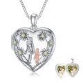 TOUPOP Sterling Silver Photo Locket Necklace, Christmas Gifts For Women-0-0