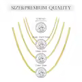 wholesale 925 Sterling Silver 14K Gold Plated Cubic Zirconia Cut Round Chain 1 3mm w Lobster Clasp 16 26-0-1