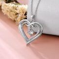 wholesale 925 Sterling Silver 925 with Moissanite Infinity Heart Pendant Necklace for Women Girls-0-2