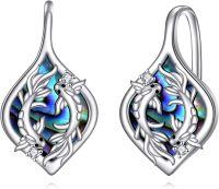 wholesale 925 Sterling Silver Dangle Earring with Deer and Shell Design-Fish
