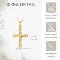 wholesale 14K Gold Crystal Embellished Cross Pendant Necklace for Women 28 Chain Length-0-4