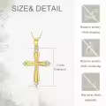 wholesale 14K Gold Crystal Embellished Cross Pendant Necklaces Wholesale for Women 28 Chain Length-0-4