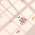 wholesale 925 Sterling Silver Rose Gold Plated MOM Flower Pendant Necklaces for Mother's Day Gifts-0-3