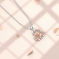 wholesale 925 Sterling Silver Rose Gold Plated MOM Flower Pendant Necklaces for Mother's Day Gifts-0-3