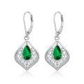TOUPOP Sterling Silver Filigree Teardrop Drop Dangle Earrings-0-0