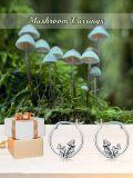 wholesale 925 Sterling Silver Red Mushroom Hoop Earrings - Christmas & Birthday Gifts for Her-0-5