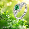 wholesale 925 Sterling Silver Cubic Zirconia Celtic Knot Adjustable Open Ring-0-5