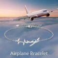 wholesale 925 Sterling Silver Airplane Heartbeat Charm Bracelet Gift for Mom-0-2