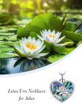 wholesale TOUPOP 925 Sterling Silver Butterfly/hummingbird/lotus/angel Wings/dragonfly Urn Necklace For Ashes Jewelry For Ashes Of Loved Ones Forever In My Heart Abalone Necklace -0-2