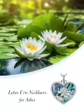 TOUPOP Sterling Silver Abalone Butterfly Hummingbird Lotus Angel Wings Dragonfly Urn Necklace-0-2