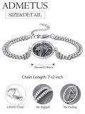 wholesale 925 Sterling Silver Saint Francis of Assisi Medal Charm Bracelet with Extender Chain for Men Women Boys Girls (9-13)-0-1