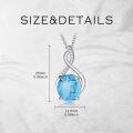 wholesale 925 Sterling Silver Turquoise Infinity Pendant Necklace for Women - Vintage Bohemian Victorian Style s-0-5