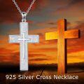 wholesale 925 Sterling Silver White Opal Cross Necklace for Women, 1.54 Inch Elegant Hypoallergenic Jewelry Gift for Mom Wife Sister-0-5