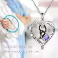 TOUPOP Sterling Silver Birthstone Stethoscope Necklace Gift For Nurse-0-1