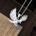 wholesale  Sterling Silver Lab Grown Diamond Eagle Necklace Pendant for Women -0-6