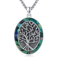 wholesale 925 Sterling Silver Tree Of Life Abalone Pendant Necklace-Tree of Life A(Abalone Shell)