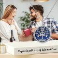 wholesale 925 Sterling Silver Blue Stone Tree of Life Pendant Necklace s for Women-0-4