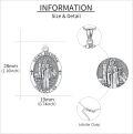 wholesale 925 Sterling Silver St Brendan Protect Us Religious Medal Pendant Necklace for Men & Women-0-3