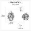 wholesale 925 Sterling Silver St Brendan Protect Us Religious Medal Pendant Necklace for Men & Women-0-3