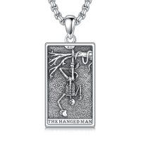 wholesale 925 Sterling Silver The Hanged Man Tarot Pendant Necklace for Men Women Gifts-Hanged Man