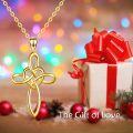wholesale Gold 14K Gold Celtic Knot Cross Infinity Love Heart Pendant Necklace-0-13