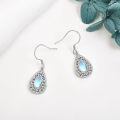wholesale 925 Sterling Silver Moonstone Filigree Drop Earrings Wholesale With Elegant Scroll Design-0-3