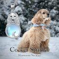 wholesale 925 Sterling Silver Moonstone Dog Pendant Necklace for Women - Memorial s-0-4