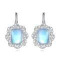 wholesale 925 Sterling Silver Moonstone Zircon Swirl Design Drop Earrings White Gold Plated For Women-0-0